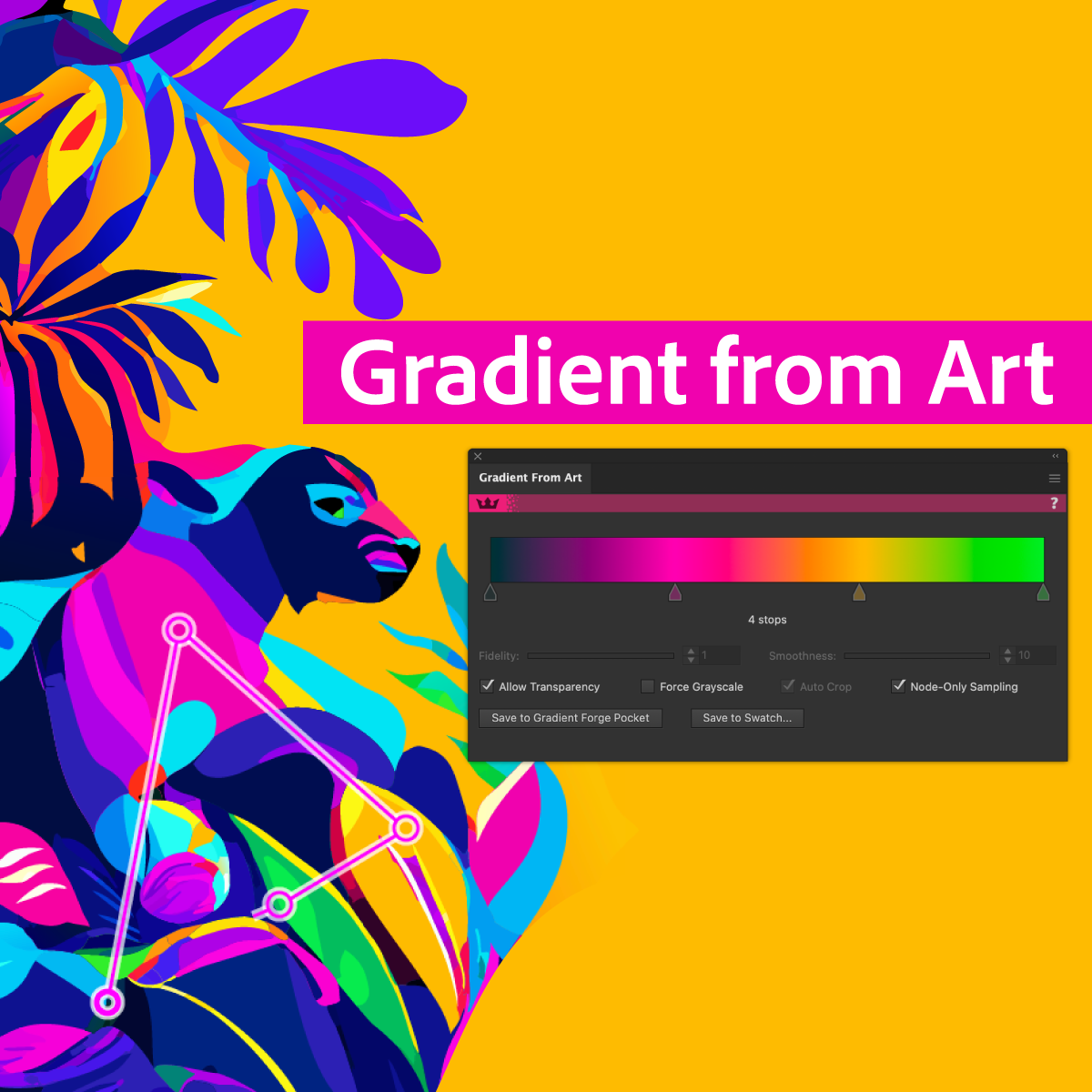 Gradient from Art in Illustrator