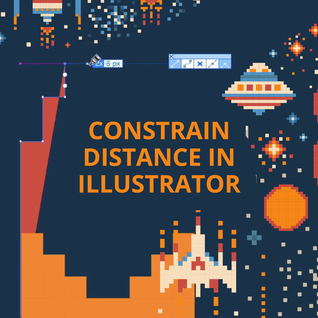 Draw a set distance constrained distance in Illustrator
