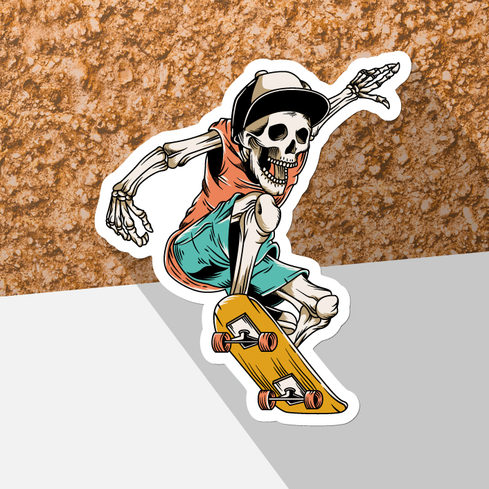 Skate boarder with drop and long block shadows