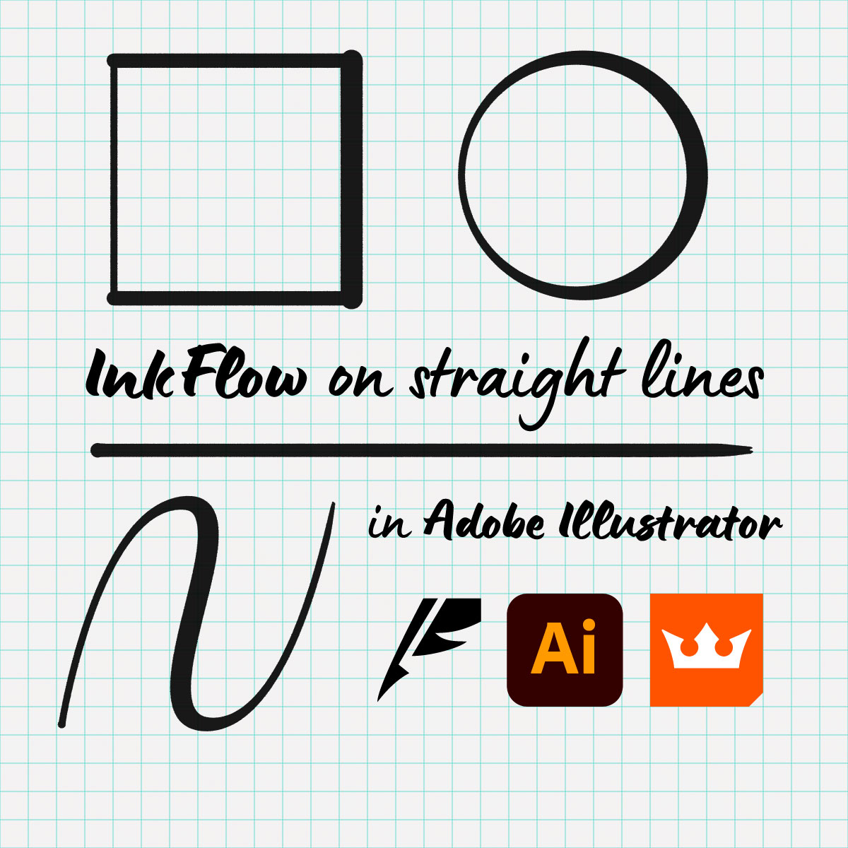 Inkflow effect on straight lines in Adobe Illustrator