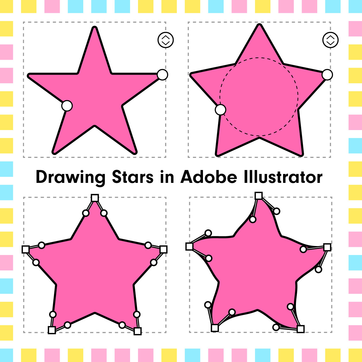 Drawing stars in Adobe Illustrator
